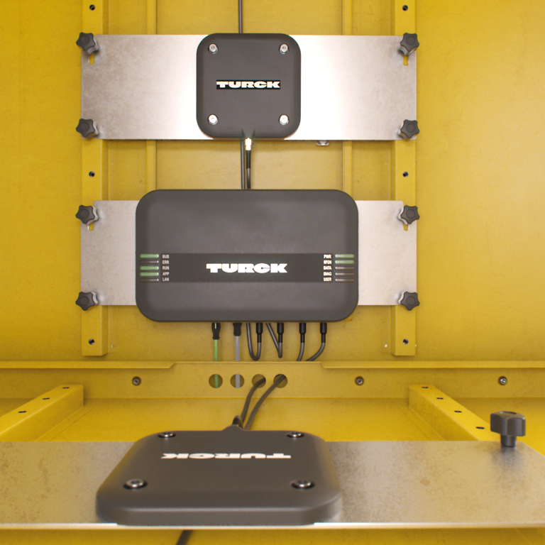 Blick auf Reader und Antenne