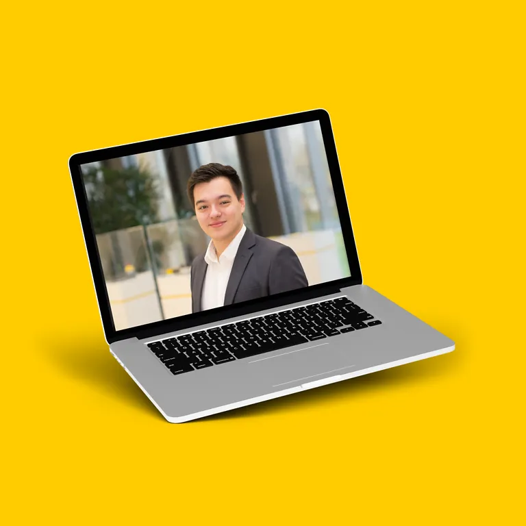Upoutávka na webinář společnosti Turck – maketa obrazovky notebooku – Dustin Kuepper